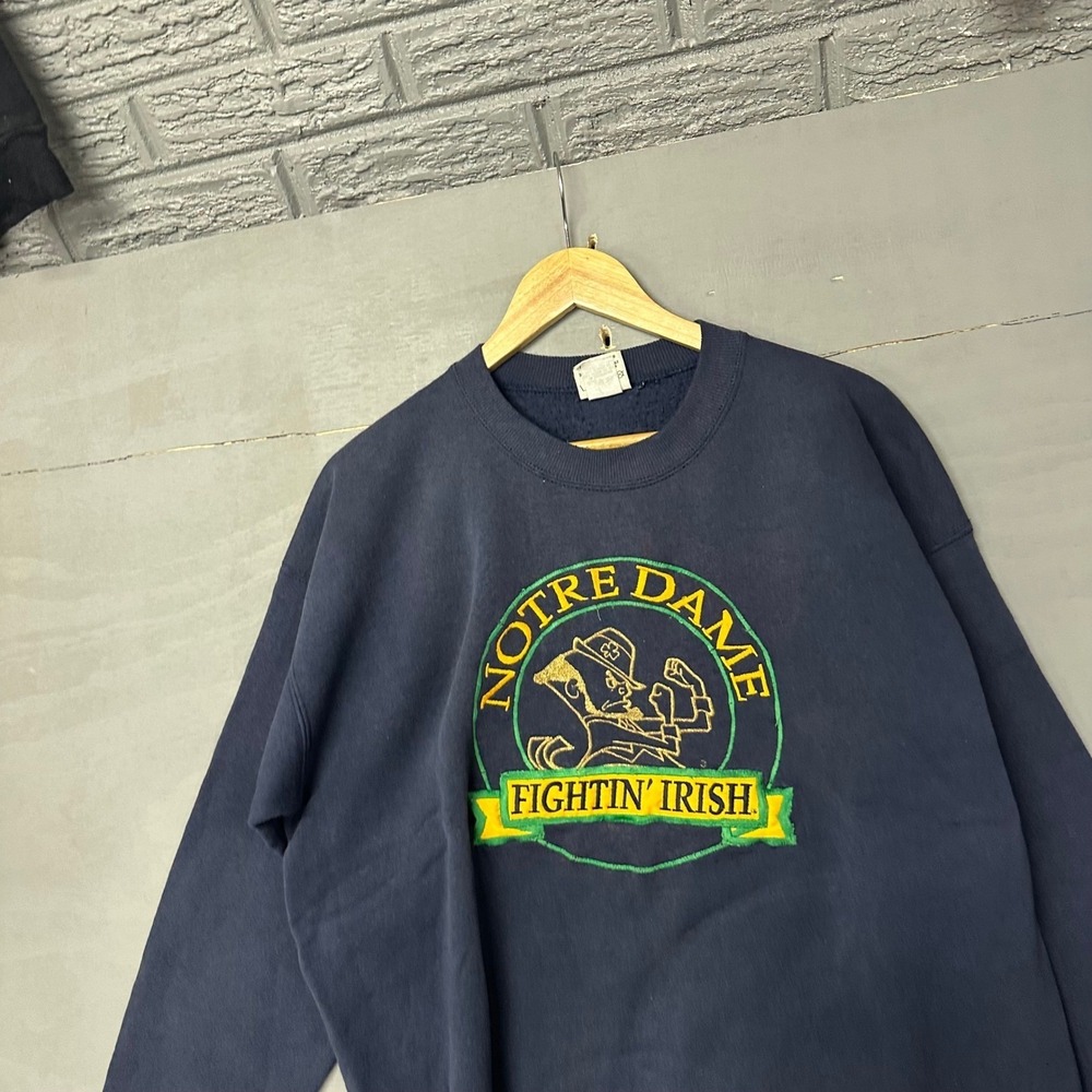 Nutmeg Mills Notre Dame Fighting Irish Crewneck Sweatshirt XL‎ Navy Blue